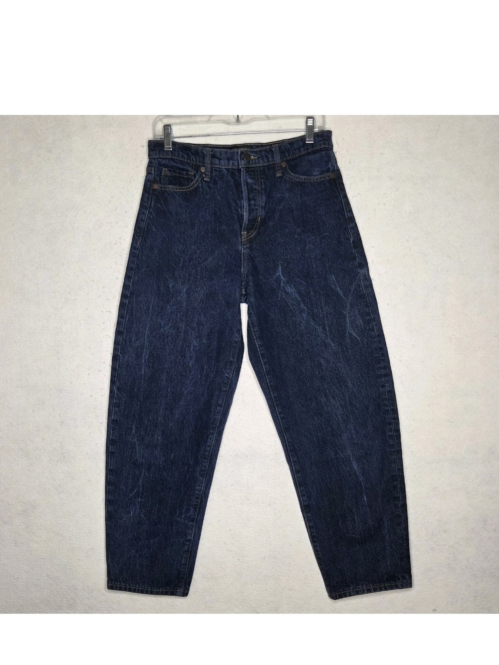 Banana Republic Ultra High Rise Barrel Leg Jeans Sz 27 Dark Grunge Indie Sleaze